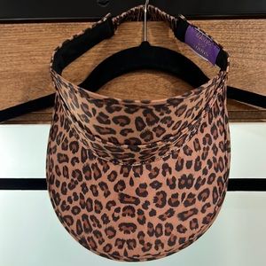Cheetah print visor, one size